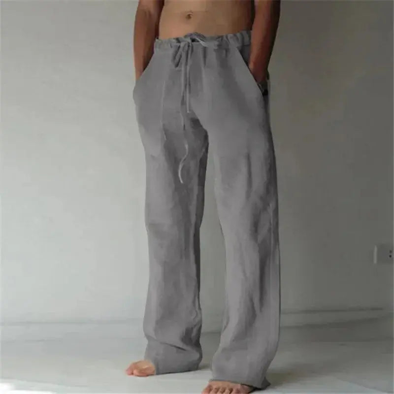 ropa hombre baggy pants Men's Cotton Linen Casual Pants Breathable Trousers Fitness Streetwear Clothing Jogging Autumn Summer Halalzen UK