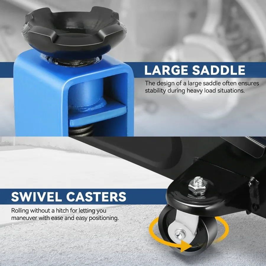 3 Ton Floor Jack Heavy Duty Steel Hydraulic Car Jack with Single Piston Quick Lift Pump for Automotive Repair and Maintenance L