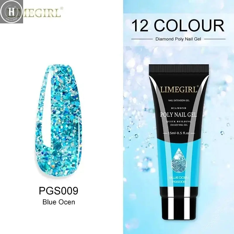 15ml Poly Extension Nail Gel For Nail Art Manicure Design 24Colors UV Varnishes Semi Permanent Builder Nail Gel Polish HALALZEN