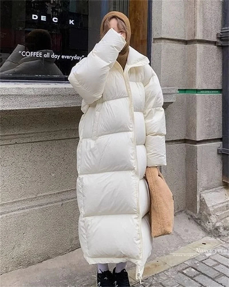 2024 Winter New Down Cotton X-long Parkas Women's Thick Warm Korean Padded Jacket Winter Clothes Waterproof Women Puffer Coat