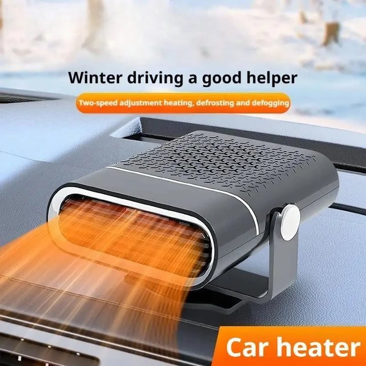 Electric Car Heater Air Fan 12VPortable Demister Defroster Heating Fan 120W Dryer Windshield Defogging Accessories Car Supplies