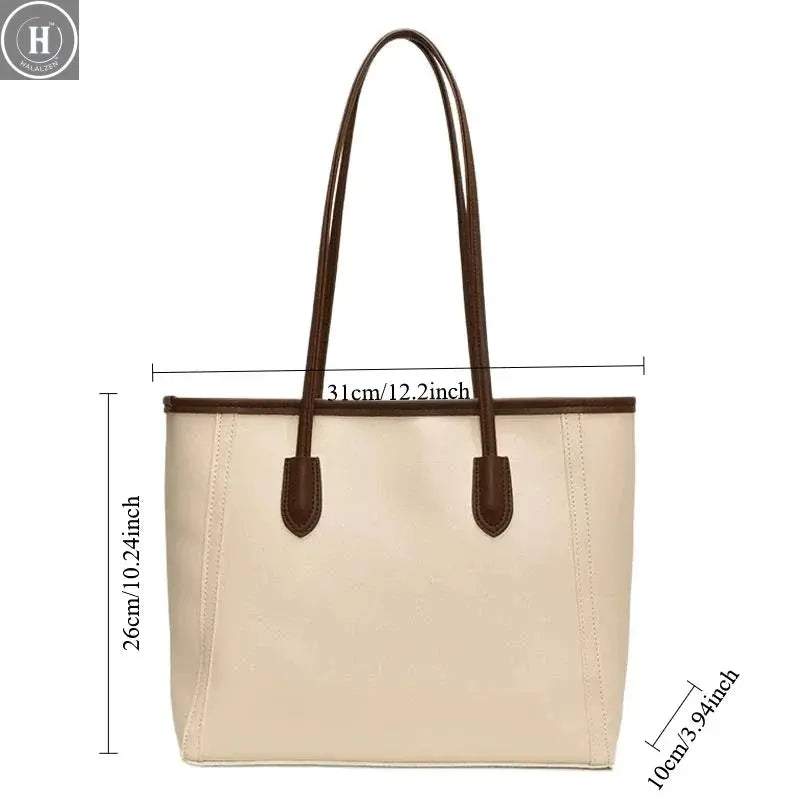 Korean Soft Tote Bag Faionable Commuter Women's Handbag 2025 New Trendy Versatile Oulder Bag High Quali PU Leather HALALZEN