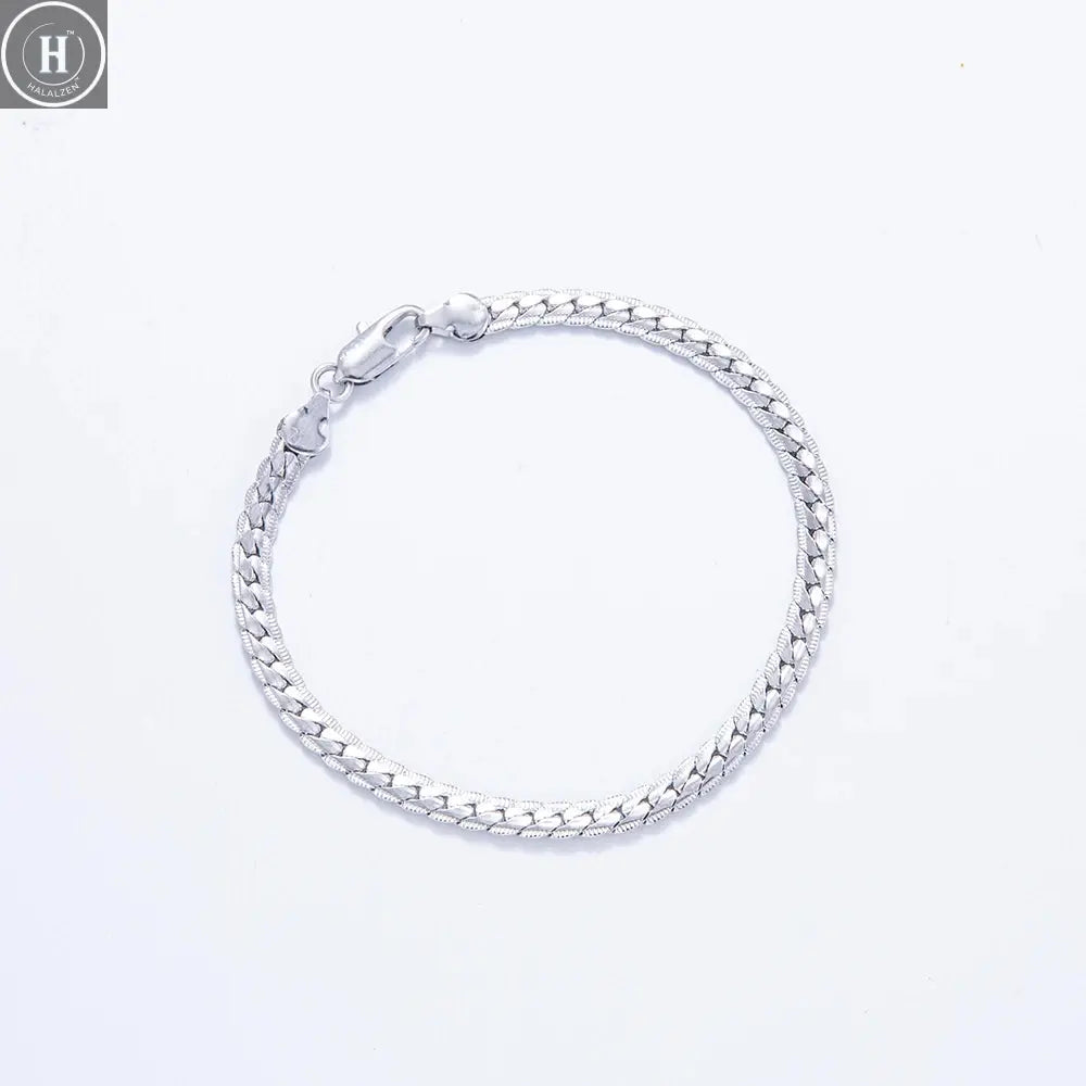 20-60cm 5mm Silver Color luxury brand design noble Necklace Chain For Woman Men Fashion Wedding Engagement Jewelry HALALZEN