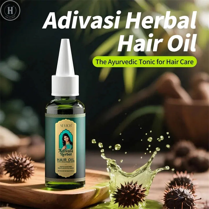 Ayurvedic Hair Growth Oil India Adivasi Organic Hair Growth Serum Anti Hair Loss Fast Regrowth Thicken Oils Hair Growth Products HALALZEN