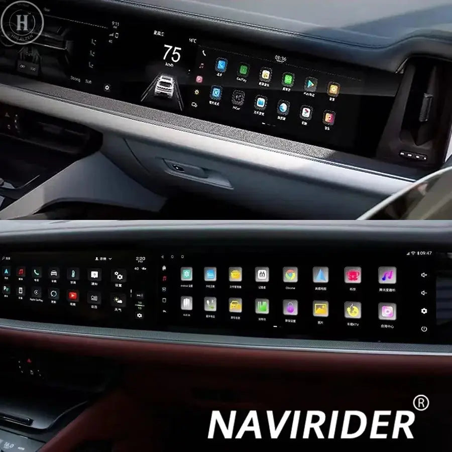 15inch For Porsche Cayenne 2024 Copilot Smart Screen Stereo CarPlay Android Car GPS Navigation 4G Multimedia Player Head Unit HALALZEN