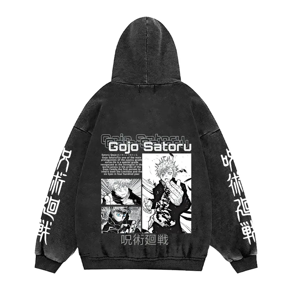 Jujutsu Kaisen Anime Hoodies Men Women 100%Cotton Toji Gothic Manga Sweatshirts Vintage Casual Pullover Fashion Streetwear Daily Halalzen UK