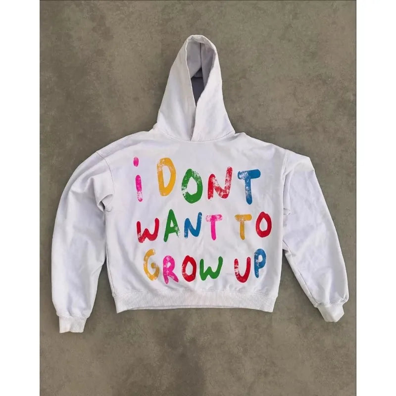 2025 Retro Hoodie Sweatshirt Y2k Gothic Clothing Personalized Pattern Printed Pullover Casual Fashion Men's Harajuku Street Wear