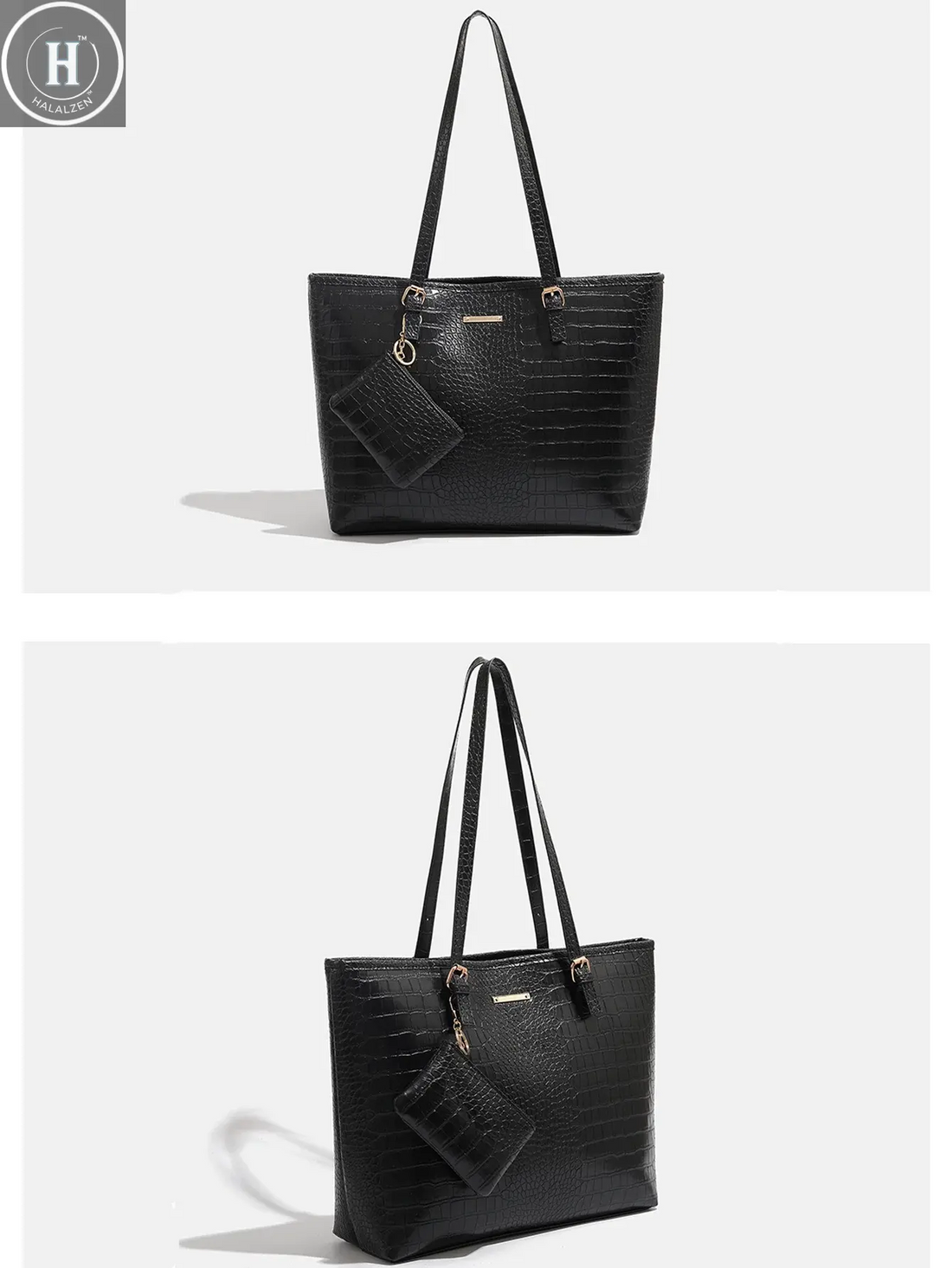 2024 Premium Handbag with Crocodile Pattern Commuting Shoulder Bag Large Capacity Tote Bag Fashion Women's Bag HALALZEN