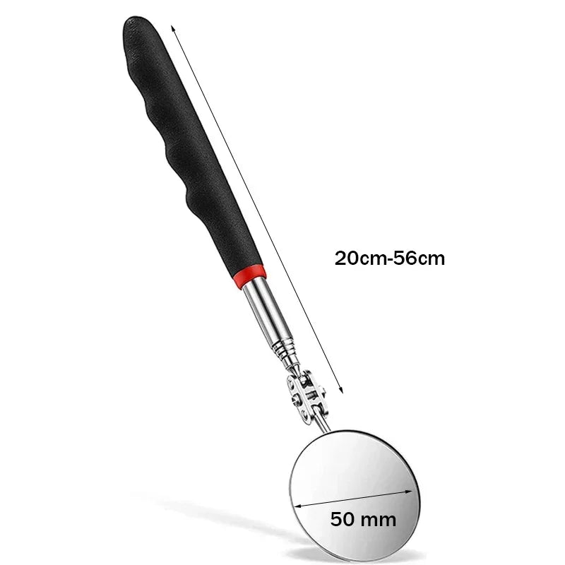 Inspection Mirror LED Light Telescoping Mirrors 360 Rotation Mechanic Tools Magnetic Mirror Telescopic Handle Repairing Tools