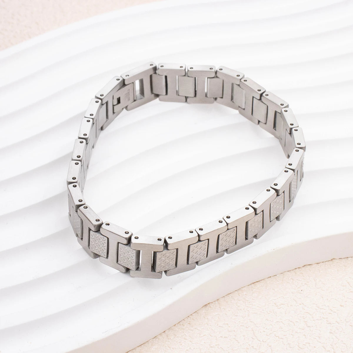 12MM Width Watch Strap Stainless Steel Bracelet Women/Men Fashion Minimalist Punk Style Bangle Party Holiday Jewelry Gifts