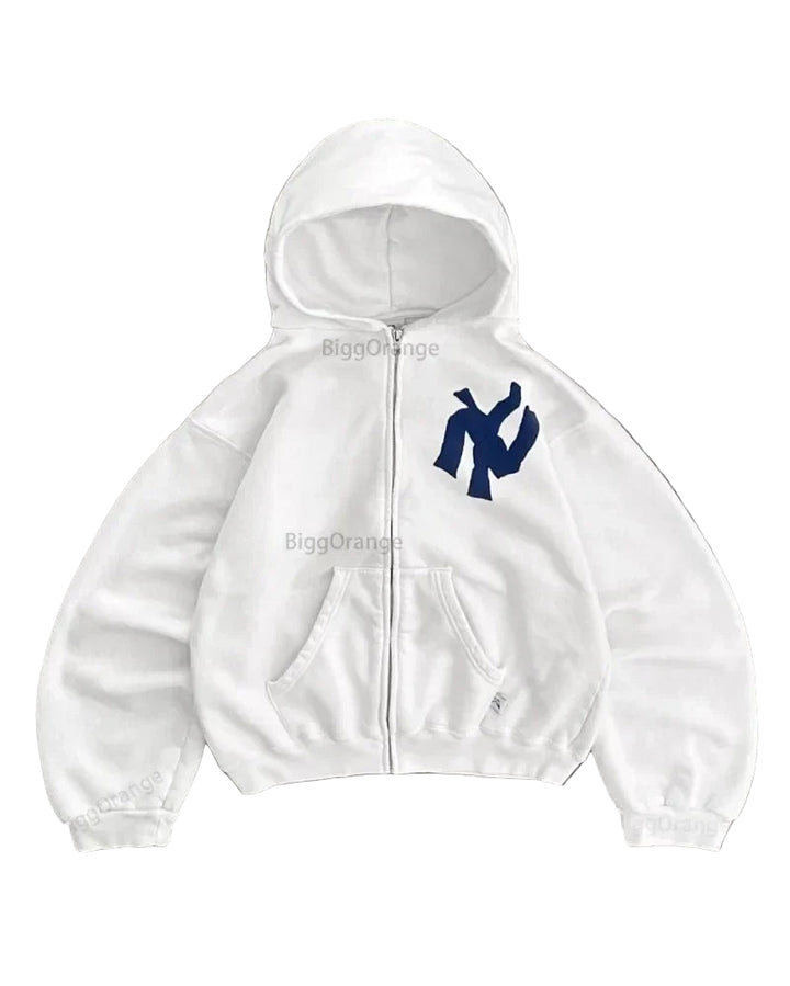 Y2K street clothing letter pattern hoodies