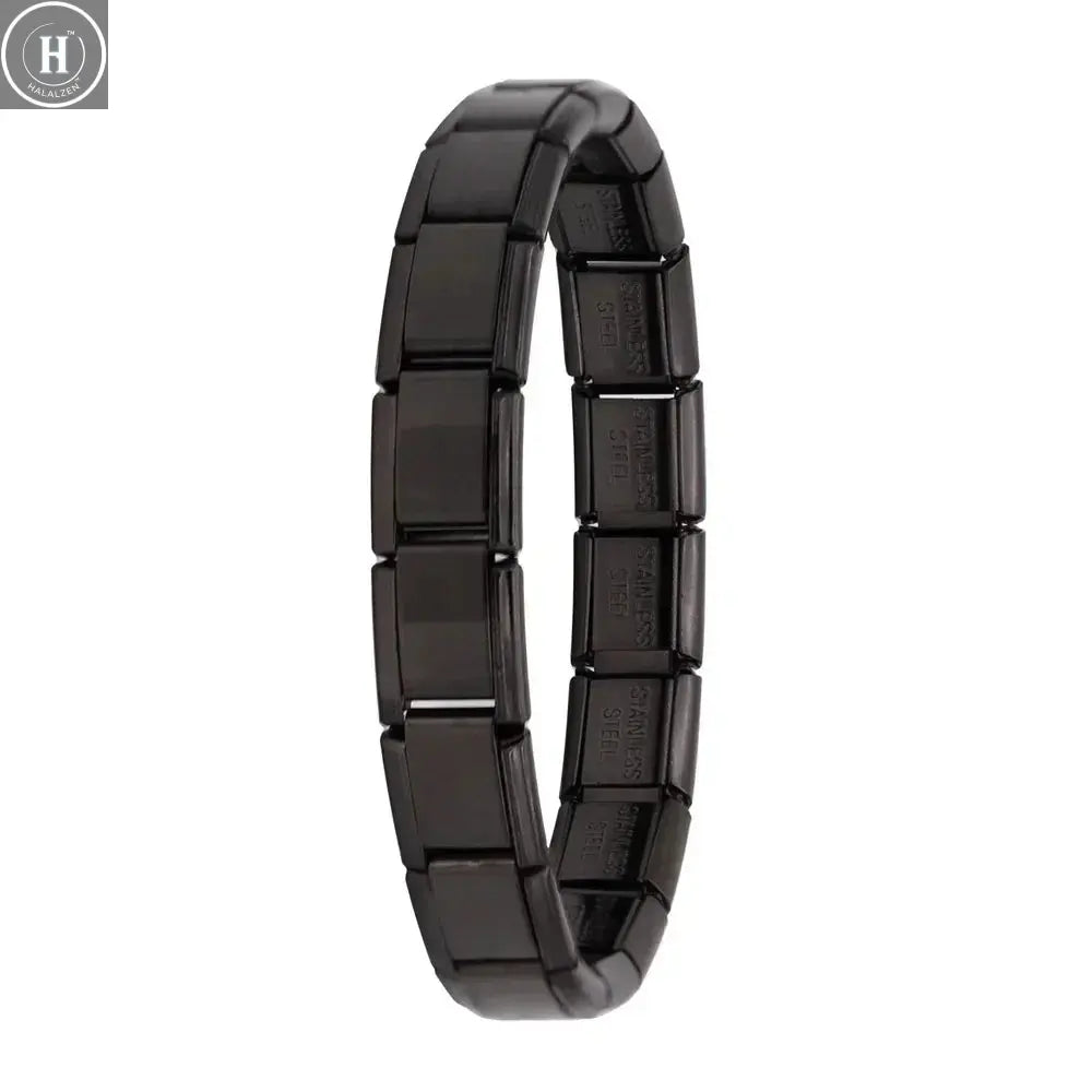 Hapiship New Women's Jewelry 9mm Width Italian Elastic Charm Bracelet Fashion Stainless Steel Bangle ST- HALALZEN