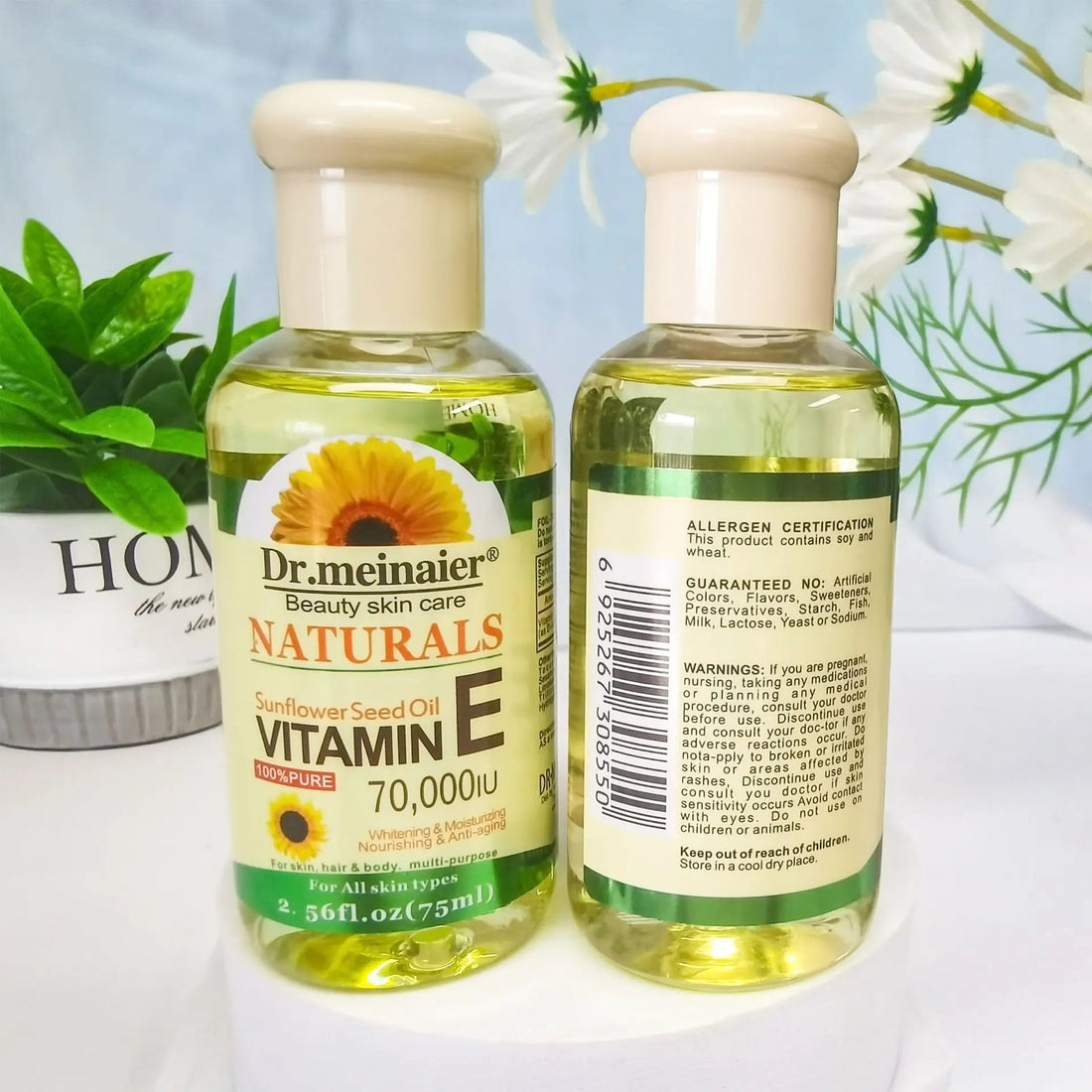 NEW Vitamin E Face Essence Oil Morning & Night Shrink Pores Korean Brightening Skin Care Essence 75ml HALALZEN