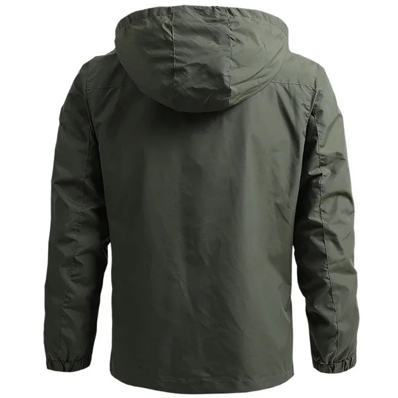 Outdoor Sports Men's Jacket Versatile Loose And Comfortable Top Waterproof And Windproof Work Jacket Hooded Assault Jacket