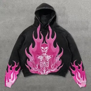 Oversize 3D Graphic Hoodie Streetwear Polyester Unisex S-6XL Black Trendy Y2K Fashion HipHop Clothing Plus Size