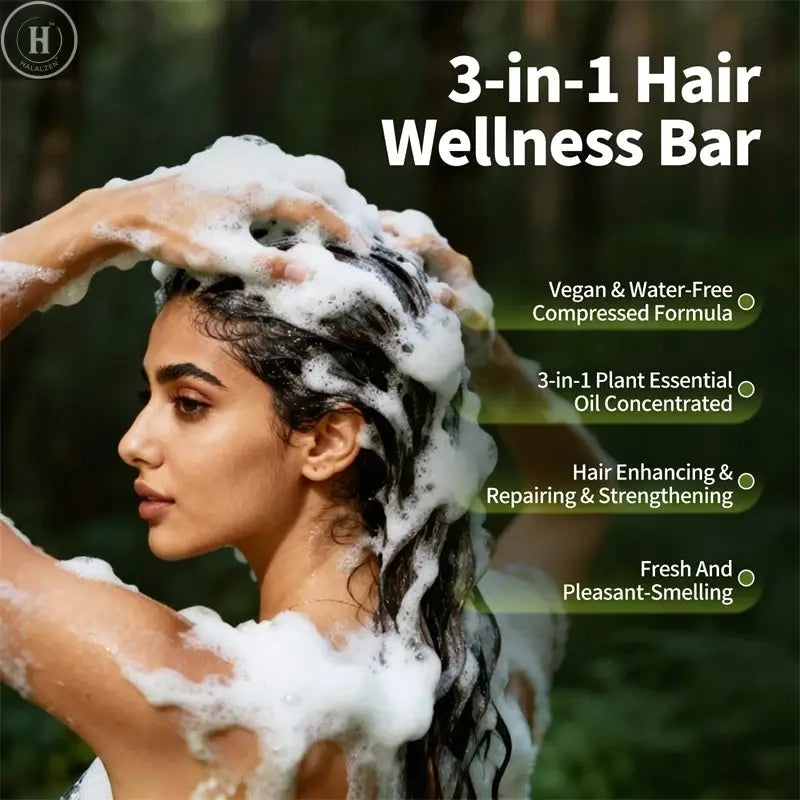 120g Usman Grass Soap For Hair Growth Volumizing Smoothing Bars Strengthening Thickening Hair Care Shampoo for All Hair Types HALALZEN