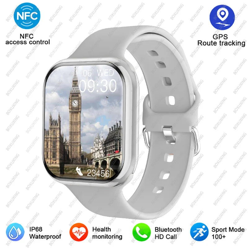 New AMOLED 2.05" HD Screen Smart Watch Women Series 9 Custom Dial 500+ Wireless Charging Men Smartwatch For Apple Watch IW9 IW10