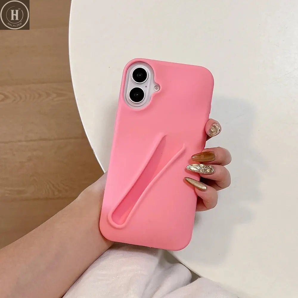 INS Lipstick Silicone Phone Case For iPhone 11 13 16 15 14 13 12 Pro Max 16 Plus Portable Lip Gloss Holder Soft Silicone Cover Halalzen UK