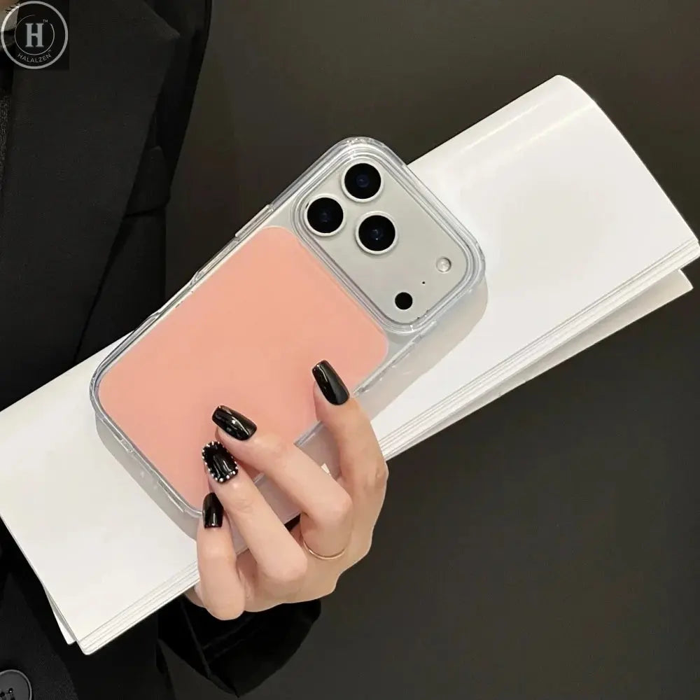 Fashion Color Block Transparent Edge Phone Case For iPhone 15 16 17 Pro Max 17Air TPU Shockproof Armor Shell for 17pro 16proMax Halalzen UK