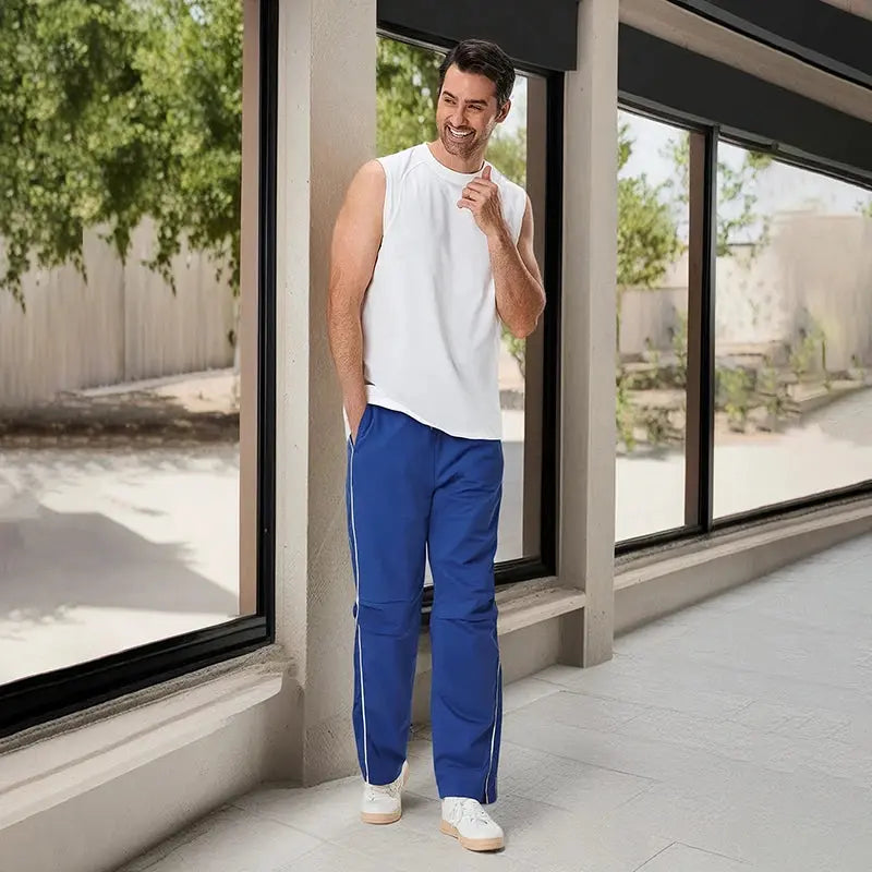 Men s Lightweight Jogger Sweatpants with Adjustable Drawstring Waistband and Side Pockets for Gym Workout Halalzen UK