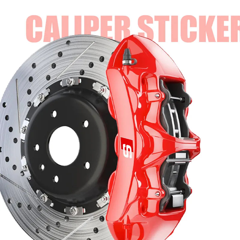 Car Brake Caliper Sticker Heat Resistant Decals Auto Accessories for audi S Line A1 A3 A4 A6 A7 Q3 Q5 Q7 RS3 RS4 RS5 S3 S4 S5 S7