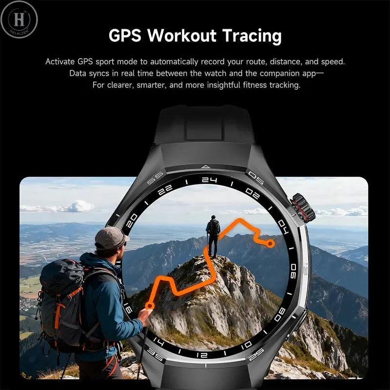 2026 New Watch 6 Pro Smart Watch AMOLED Screen GPS Tracker HD Bluetooth Call Waterproof Sports Health Monitoring Smartwatch Men HALALZEN