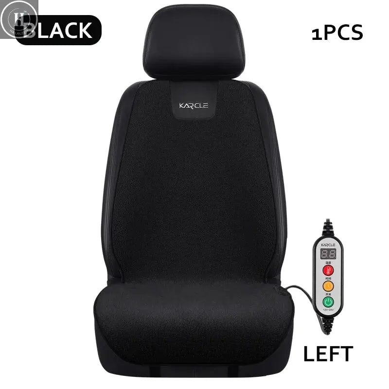 Heated Car Seat Cover Fleece Graphene Fast Car Seat Heater 12/24V Warm Plush Seat Protector Car Heating Mat Winter Seat Cushion HALALZEN
