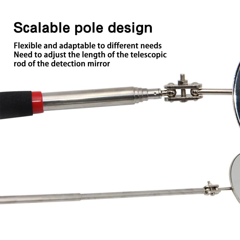 Detection folding mirror 360 degree rotating reflector universal auto repair tool accessory  telescopic bottom inspection mirror