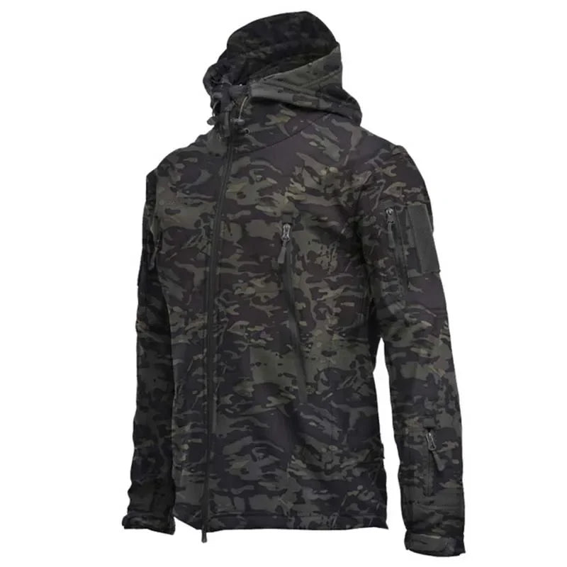 2024 new Waterproof Jacket Men's jacket Outdoor Soft Shell Fleece Women's Windproof Waterproof Breathable Thermal Hooded