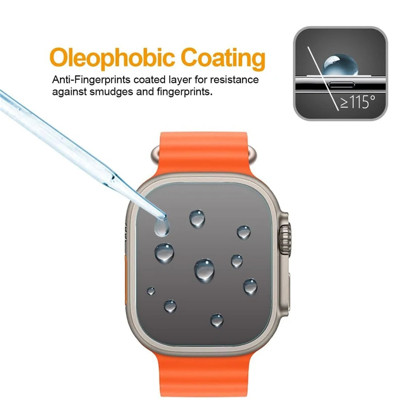 3-5Pcs Tempered Glass Screen Protector For Apple Watch Ultra 49mm Accessories HD Film iWatch Ultra automatic installation