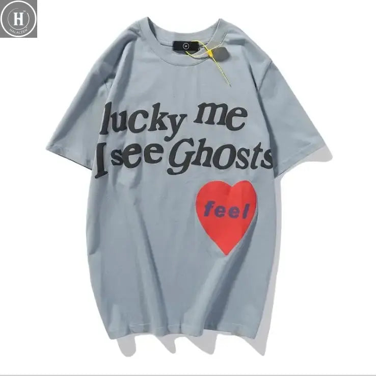 Kanye West Hoodies Jacket Men Graffiti Lucky Me I See Ghosts Sweatshirt Harajuku Fleece Street HipHop Pullover Bone Loose Hoodie HALALZEN