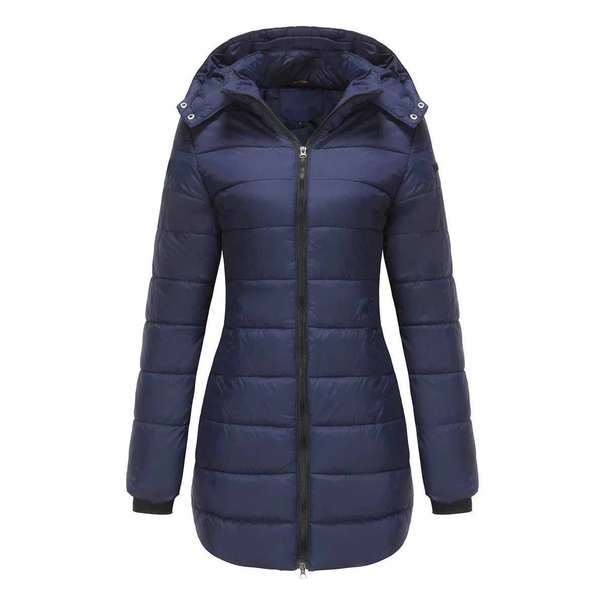 2024 New Waterproof Overcoat Women's Removable Cap Long-sleeved Parkas Winter Warm Jacket Female Red Yellow Gray Dark Blue Coats