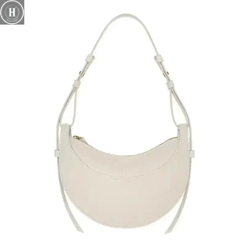 2025 Sac en forme de croissant, sac à bandoulière à fermeture éclair au design de niche HALALZEN