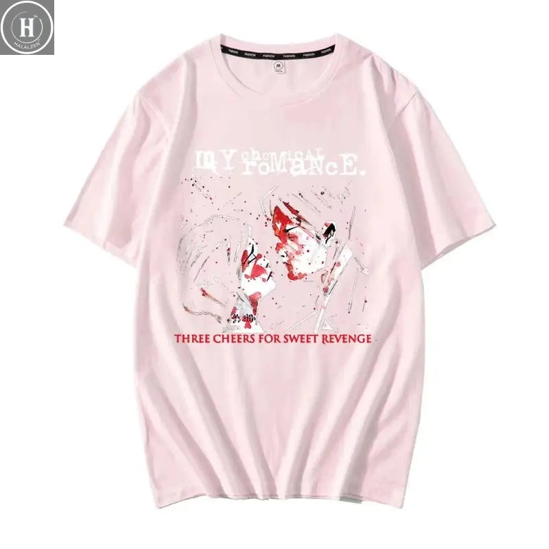 Hot Sale Couple Tshirts My Chemical Romance Mcr Dead Emo Popular Style 100% Cotton T-shirts Fashion Funny Comfortable T-shirt HALALZEN
