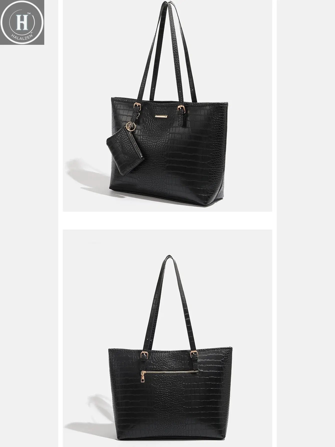 2024 Premium Handbag with Crocodile Pattern Commuting Shoulder Bag Large Capacity Tote Bag Fashion Women's Bag HALALZEN