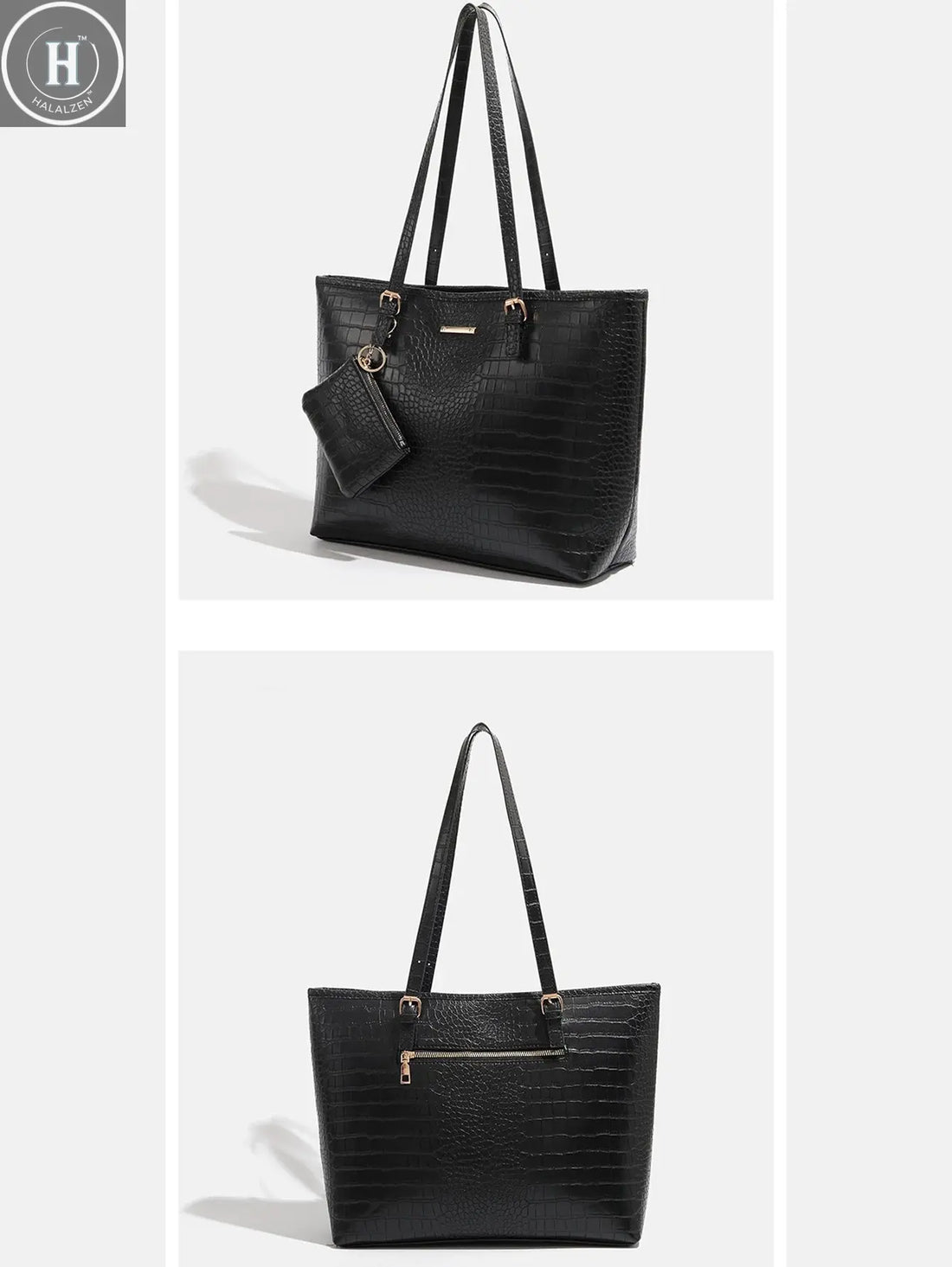 2024 Premium Handbag with Crocodile Pattern Commuting Shoulder Bag Large Capacity Tote Bag Fashion Women's Bag HALALZEN