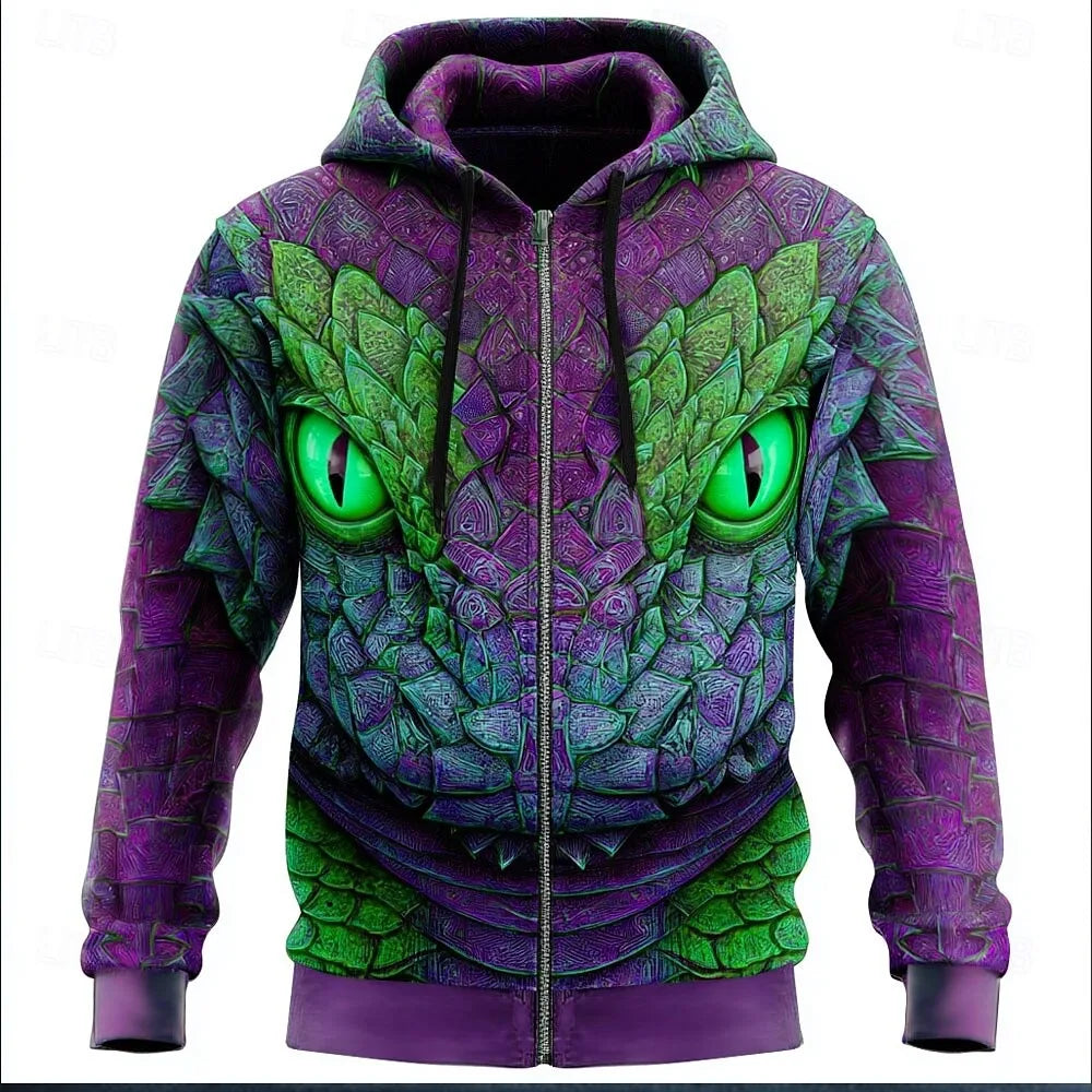 Dragon 3d Print Zipper Hoodies Sweatshirts Men Women Unisex Hooded Oversized Hoodie Zip Up Sweatshirts Tracksuits