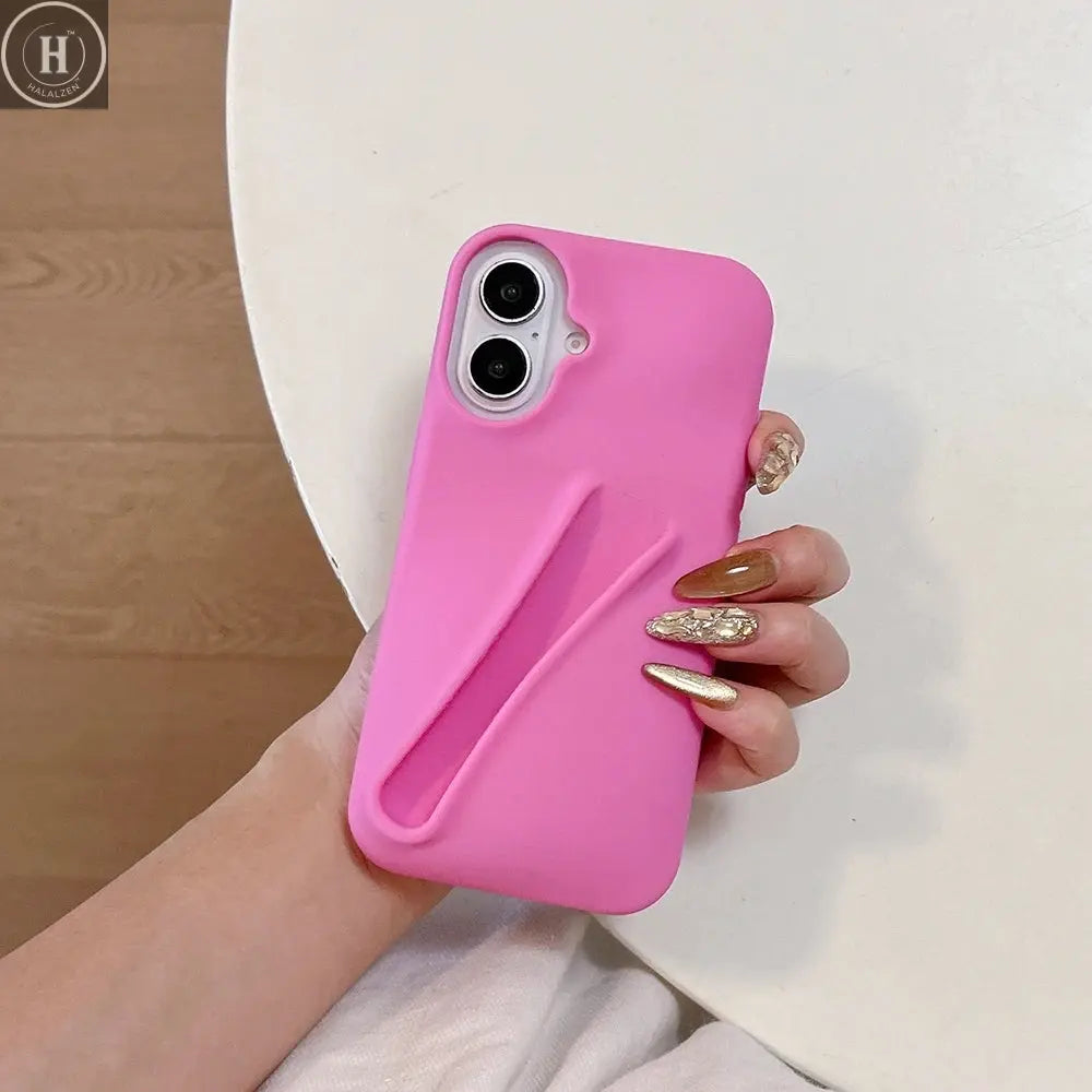 INS Lipstick Silicone Phone Case For iPhone 11 13 16 15 14 13 12 Pro Max 16 Plus Portable Lip Gloss Holder Soft Silicone Cover Halalzen UK