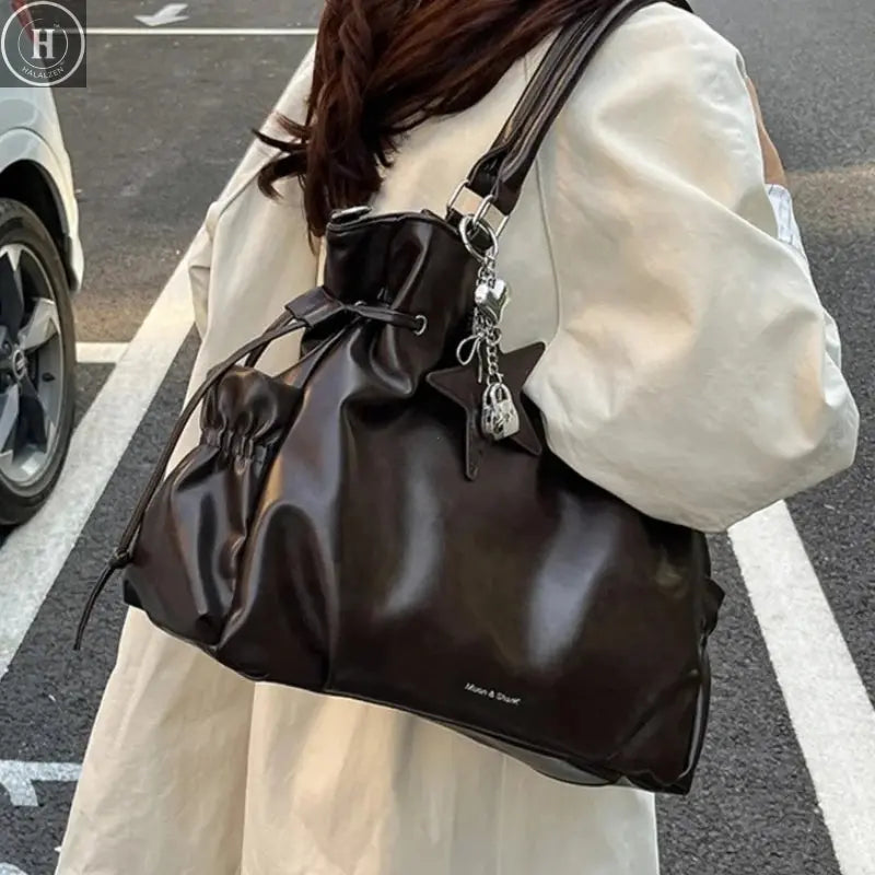 Fashionable Brand Design Tote Bag New Retro Shoulder Bag Casual Large-capacity Crossbody Bags Light Luxury High-end Women's Bags HALALZEN
