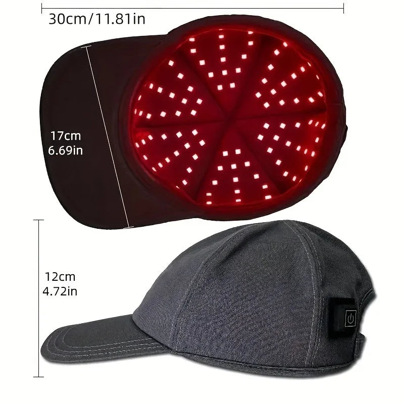 New 96Pcs Infrared LEDs 660nm&850nm Red Light Therapy Hair Growth Cap for Hair Regrowth Anti Hair Loss Relax Scalp Hair Care Hat
