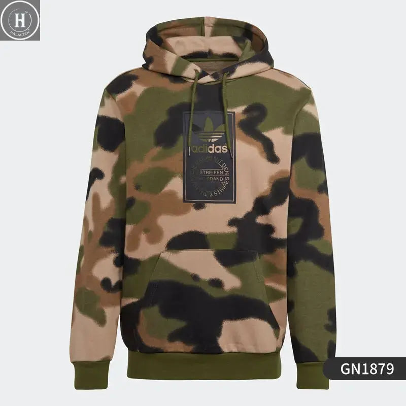 Adidas Originals Men's New Camouflage Hooded Sportswear Sweatshirt GN1879 HALALZEN