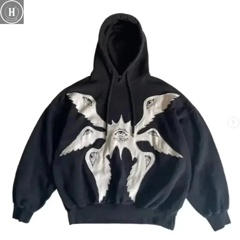 Trendy gradient tie-dye sweatshirt, personalized text print, high street style hooded cardigan, same style for men and women HALALZEN