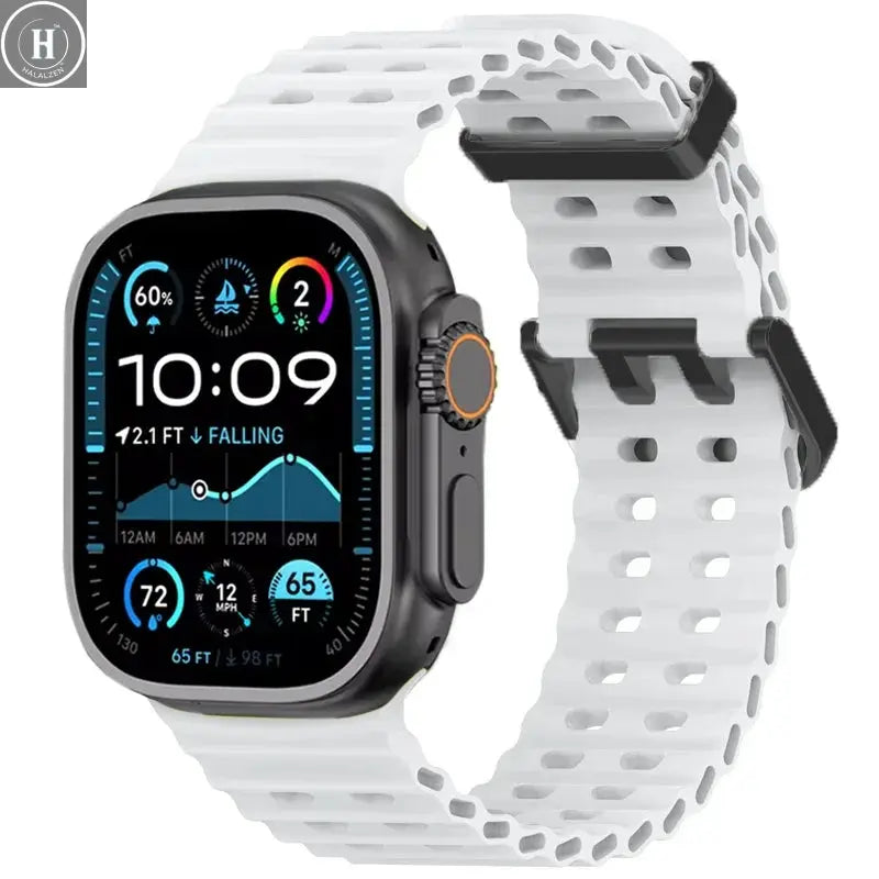 Ocean Strap For Apple Watch Band Ultra 3/2 49mm Series 11 10 46mm Sports Bracelet Wristband iWatch 9 8 7 6 5 SE 45mm 44mm Correa HALALZEN