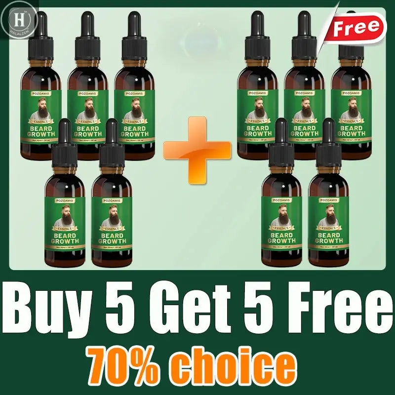 The most effective beard growth essence in 2025, grow a thick beard in 7 days. Chest hair, leg hair, beard and hair growth HALALZEN
