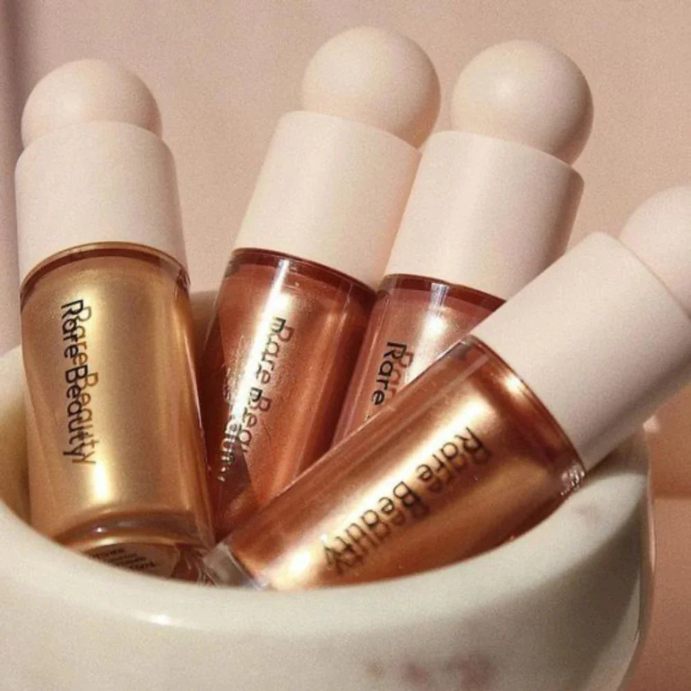 Rare Beauty Liquid Blush Highlighter Contour High Glossy Finish Luminizer Makeup Gel Face Body Brighten Glitter Natural Contour