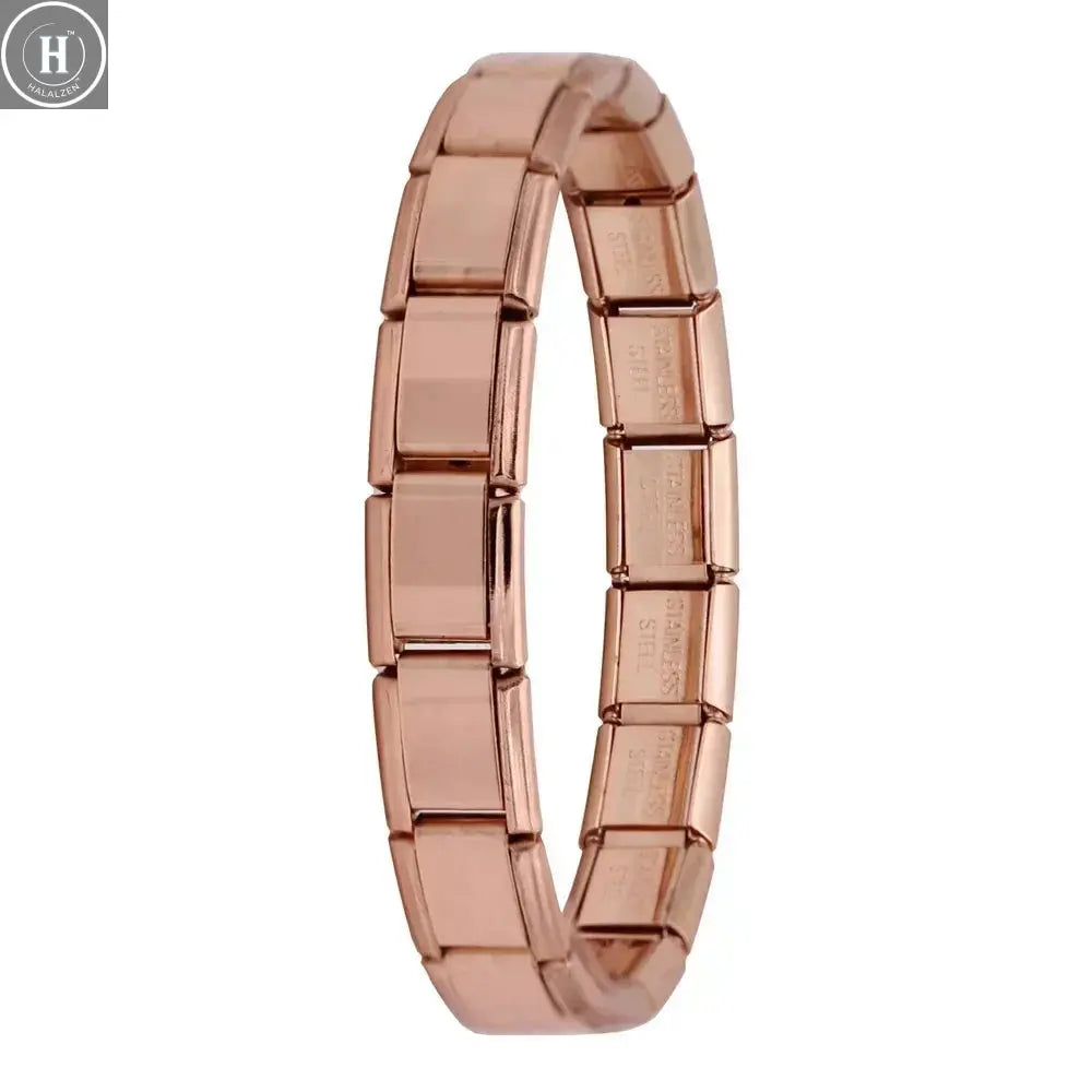 Hapiship New Women's Jewelry 9mm Width Italian Elastic Charm Bracelet Fashion Stainless Steel Bangle ST- HALALZEN