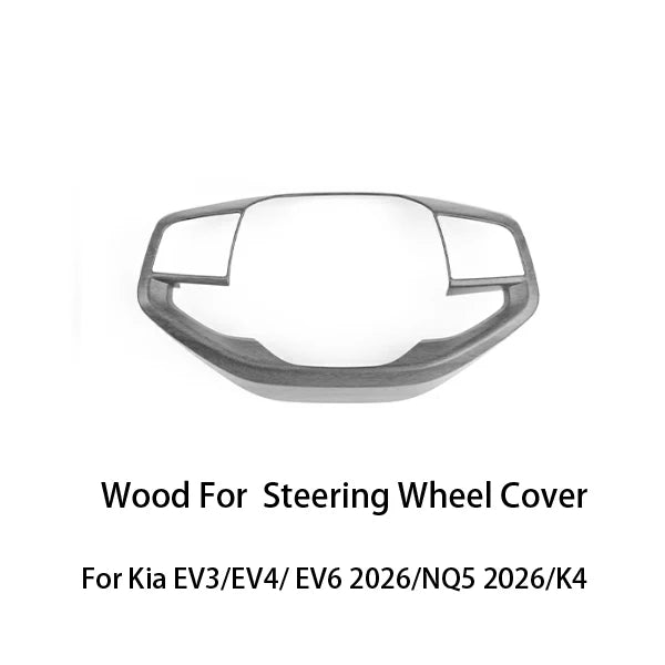 US For Kia NQ5 2026/EV6 2026 /EV3/EV4/K4 Car Tuning Carbon Fiber Steering Wheel /GT Steering Wheel Button Trim Cover Accessories