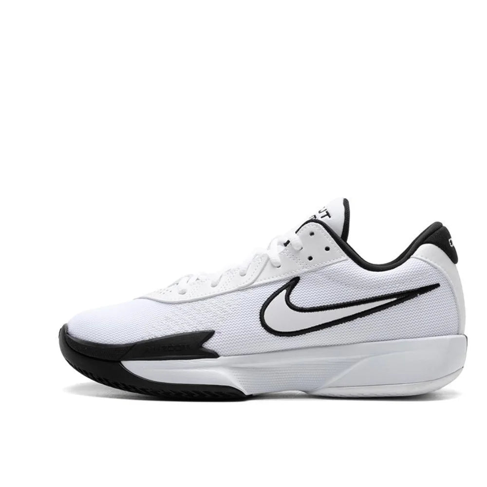 Nike Air Zoom G.T. Cut Academy Men's Low Top Basketball Shoes Comfortable Shock Absorbing Athletic Shoes Gray and White Colorway