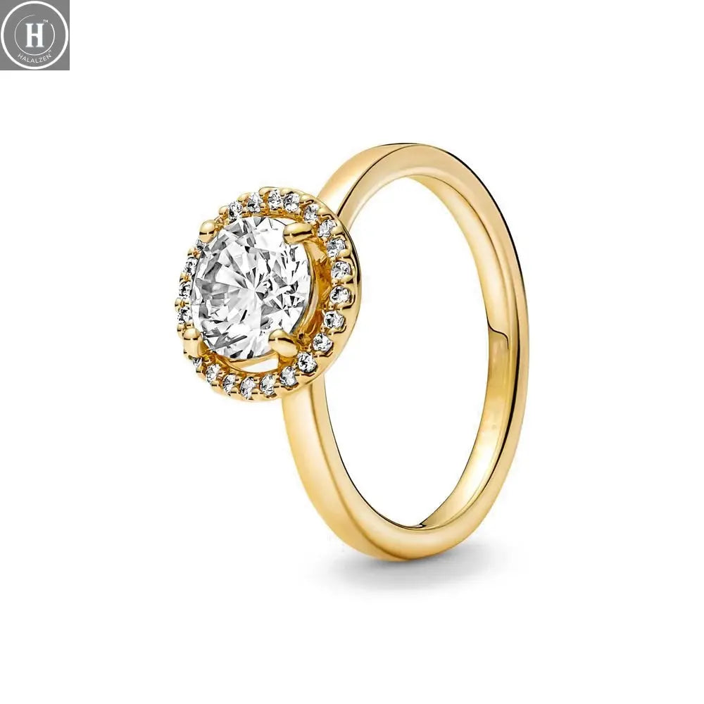 Hot Sale Original 925 Sterling Silver Women Finger Rings for Women Silver Love Heart Rhomboid Moon Star Luxury Jewelry Trinkets HALALZEN