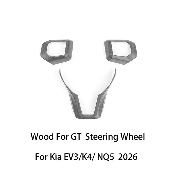 US For Kia NQ5 2026/EV6 2026 /EV3/EV4/K4 Car Tuning Carbon Fiber Steering Wheel /GT Steering Wheel Button Trim Cover Accessories